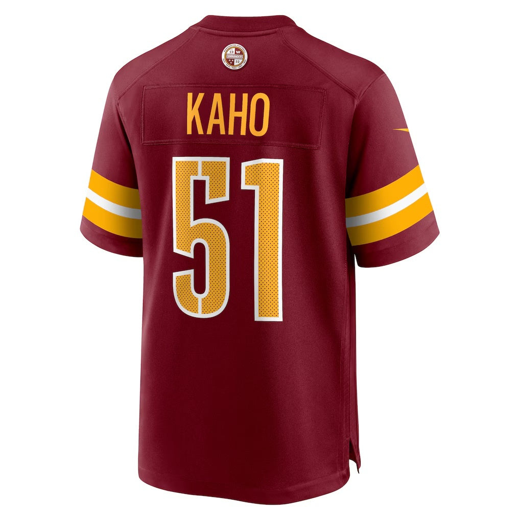 W.Commanders #51 Ale Kaho Burgundy Fotopoulosg Team Game Jersey