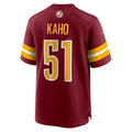 W.Commanders #51 Ale Kaho Burgundy Fotopoulosg Team Game Jersey