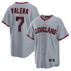 Cleveland Guardians #7 George Valera Player Gray Fotopoulosg Home Game Stitched Jerseys