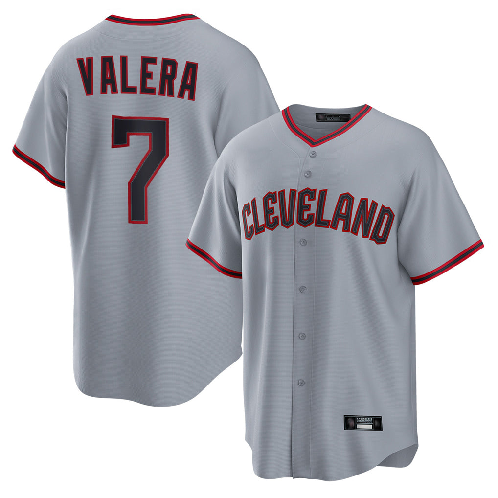 Cleveland Guardians #7 George Valera Player Gray Fotopoulosg Home Game Stitched Jerseys