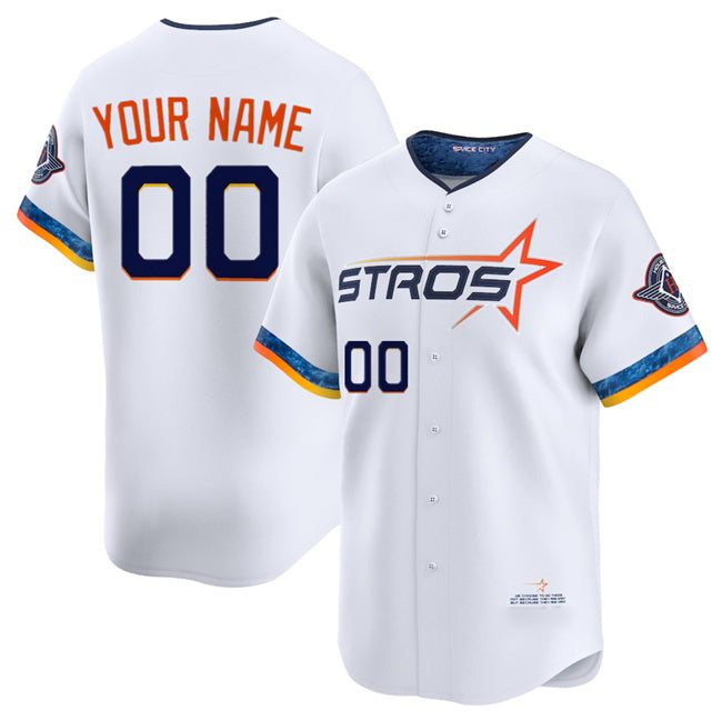 Custom Houston Astros Active Player White Fotopoulosg 2025 City Connect Limited Stitched Jersey