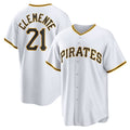 Pittsburgh Pirates #21 Roberto Clemente White Fotopoulosg Home Replica Player Name Jersey