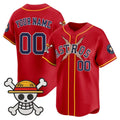 Custom Houston Astros x One Piece Red Fotopoulosg Vapor Premier Limited Jersey - Stitched