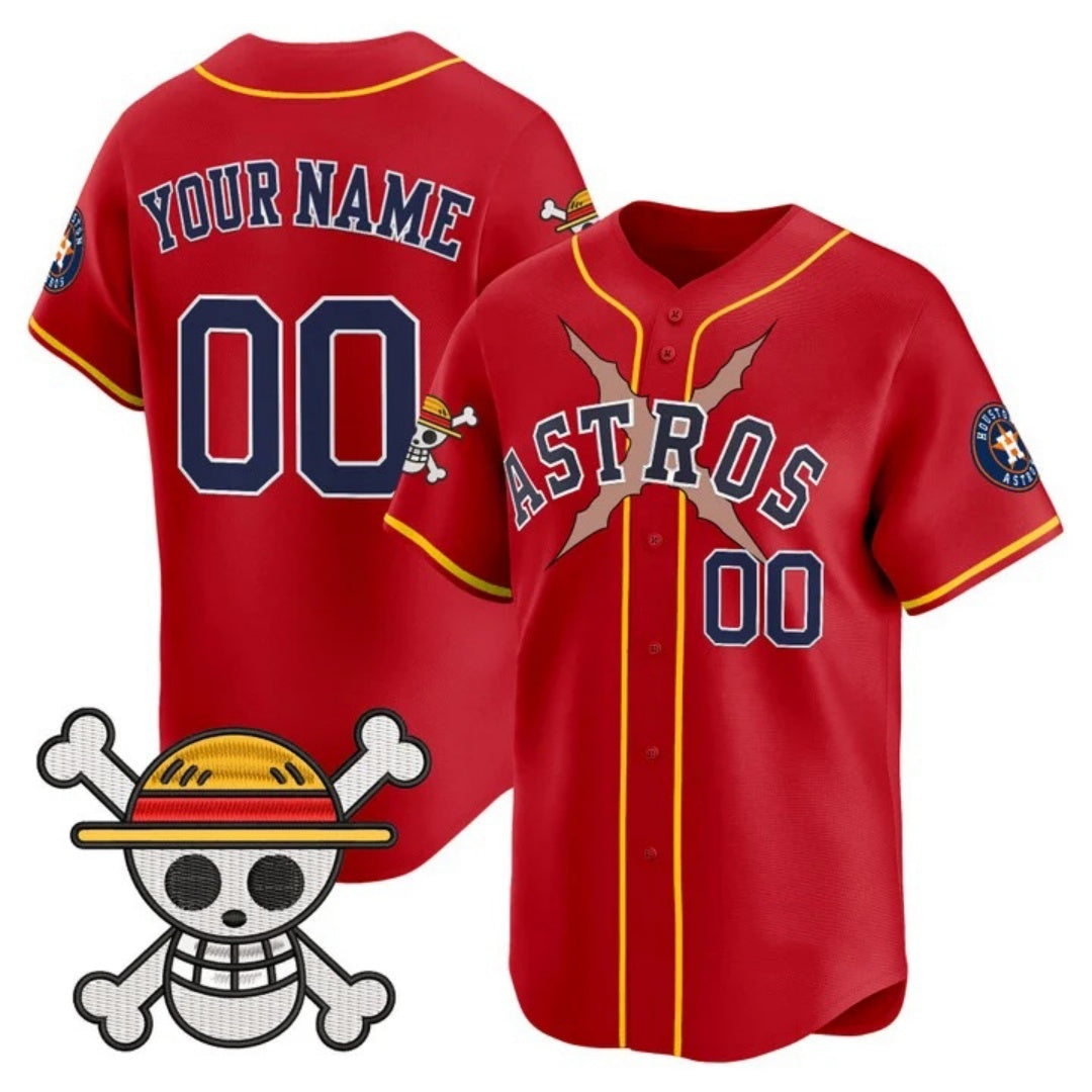 Custom Houston Astros x One Piece Red Fotopoulosg Vapor Premier Limited Jersey - Stitched