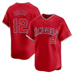 Los Angeles Angels #12 Jorge Soler Player Red Fotopoulosg Home Limited Stitched Jerseys
