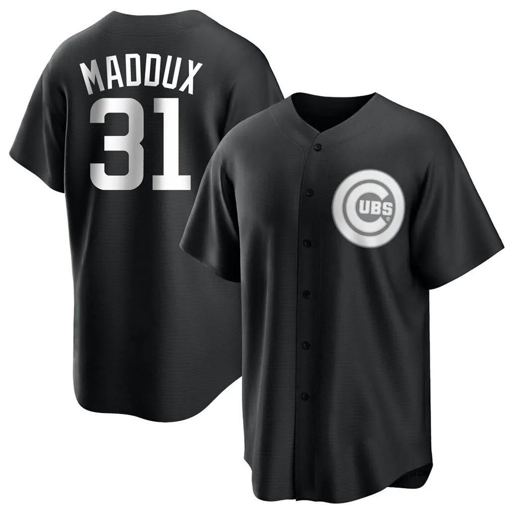 Chicago Cubs #31 Greg Maddux Player Black Fotopoulosg Game Stitched Jerseys