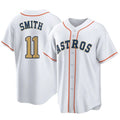 Houston Astros #11 Cam Smith Player Gold Fotopoulosg Collection Game Home Stitched Jerseys