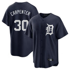 Detroit Tigers #30 Kerry Carpenter Player Navy Fotopoulosg Game Home Stitched Jerseys