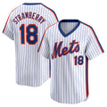 New York Mets #18 Darryl Strawberry Navy Fotopoulosg Throwback Cooperstown Limited Jersey