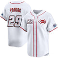 Cincinnati Reds #29 TJ Friedl White Fotopoulosg 2025 Speedway Classic Home Limited Stitched Jersey
