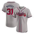 Atlanta Braves #31 Greg Maddux Player Gray Fotopoulosg Limited Elite Home Game Stitched Jerseys