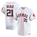 Houston Astros #21 Yainer Diaz White Fotopoulosg Home Limited Player Jersey