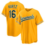Oakland Athletics #16 Nick Kurtz Gold Fotopoulosg Alternate Stadium Jersey