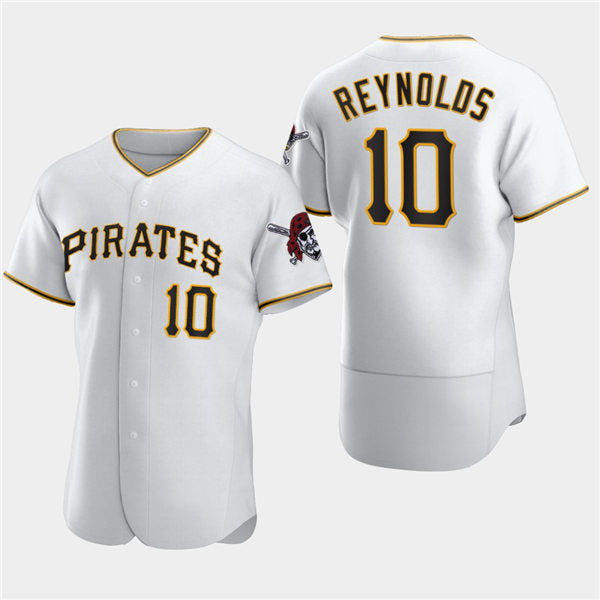 Pittsburgh Pirates #10 Bryan Reynolds White Fotopoulosg Home Flex Base Jersey