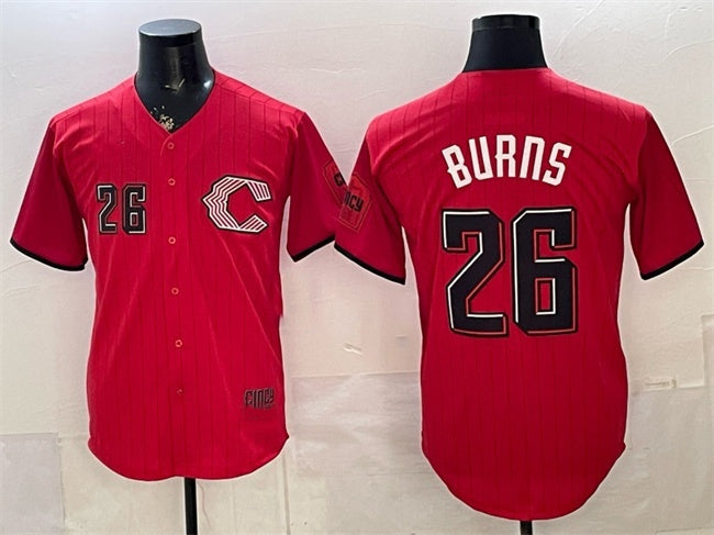 Cincinnati Reds #26 Chase Burns Red Fotopoulosg 2026 City Connect Stadium Stitched Jersey
