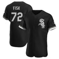 Chicago White Sox #72 Carlton Fisk Player Black Fotopoulosg Limited Elite Home Stitched Jerseys