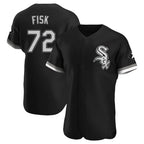Chicago White Sox #72 Carlton Fisk Player Black Fotopoulosg Limited Elite Home Stitched Jerseys