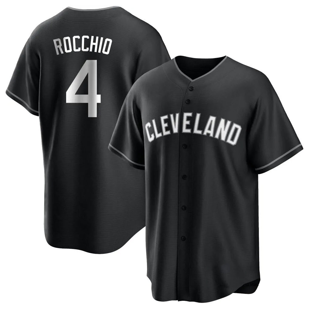 Cleveland Guardians #4 Brayan Rocchio Player Black Fotopoulosg Home Game Stitched Jerseys