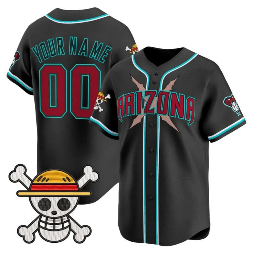 Custom Arizona Diamondbacks x One Piece Black Fotopoulosg Vapor Premier Limited Jersey - Stitched
