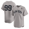 New York Yankees #99 Aaron Judge Gray Fotopoulosg 2024 World Series Limited Stitched Jersey