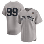 New York Yankees #99 Aaron Judge Gray Fotopoulosg 2024 World Series Limited Stitched Jersey