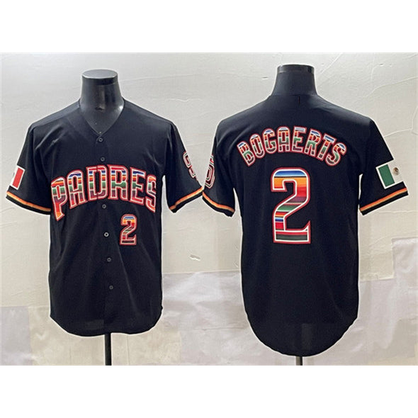 San Diego Padres #2 Xander Bogaerts Black Fotopoulosg Mexico Cool Base Stitched Jersey