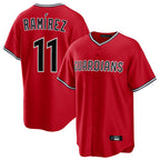 Cleveland Guardians #11 Jose Ramirez Player Red Fotopoulosg Home Game Stitched Jerseys