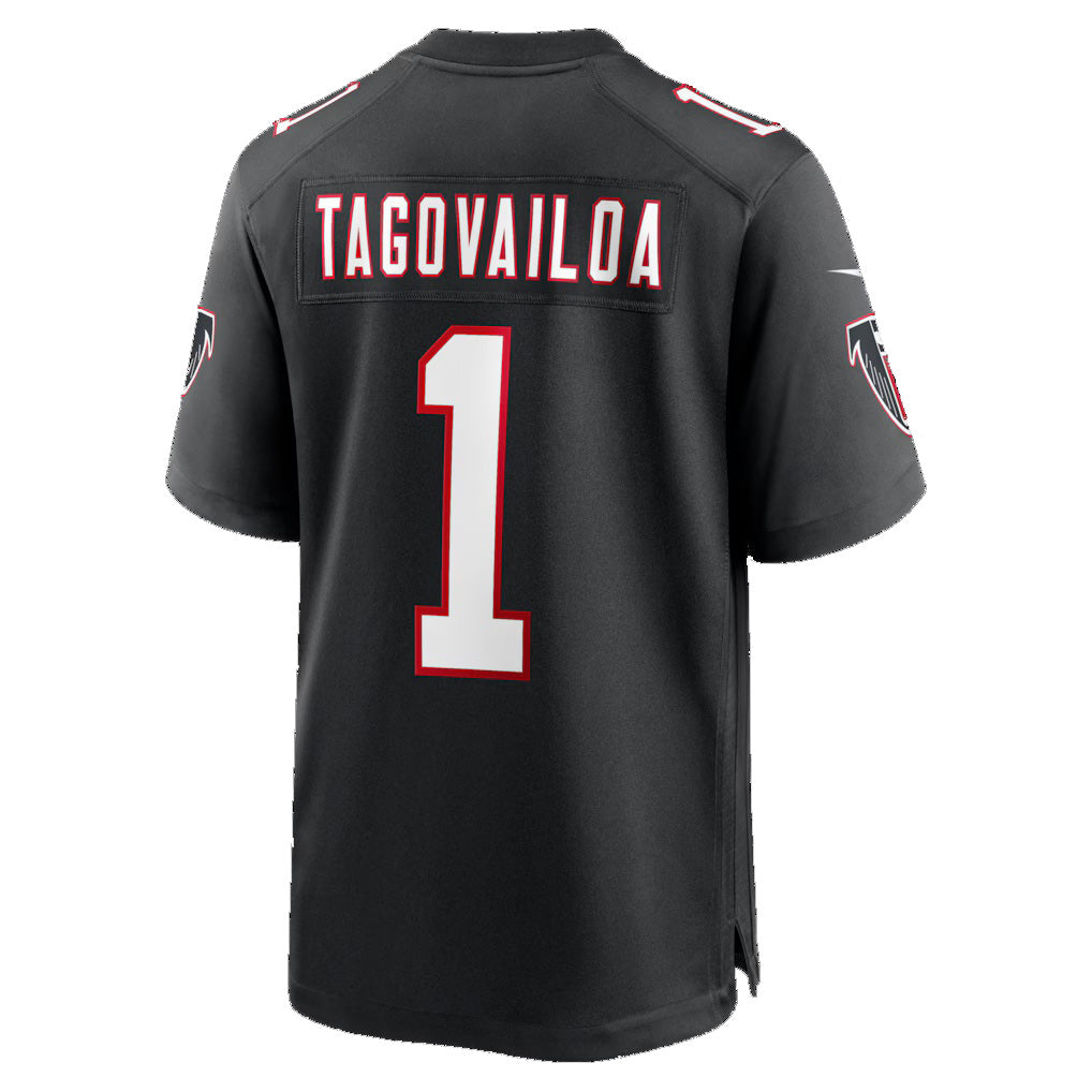 A.Falcons #1 Tua Tagovailoa Black Fotopoulosg Alternate Game Jersey