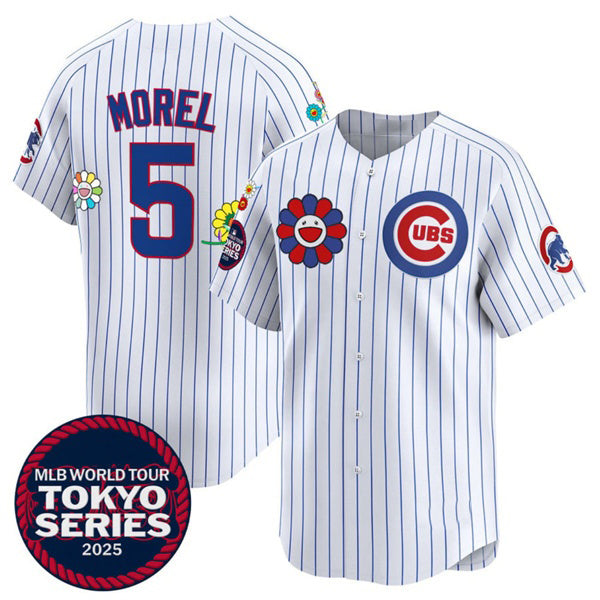Chicago Cubs #5 Christopher Morel White Fotopoulosg 2025 Tokyo Series Limited Stitched Jersey
