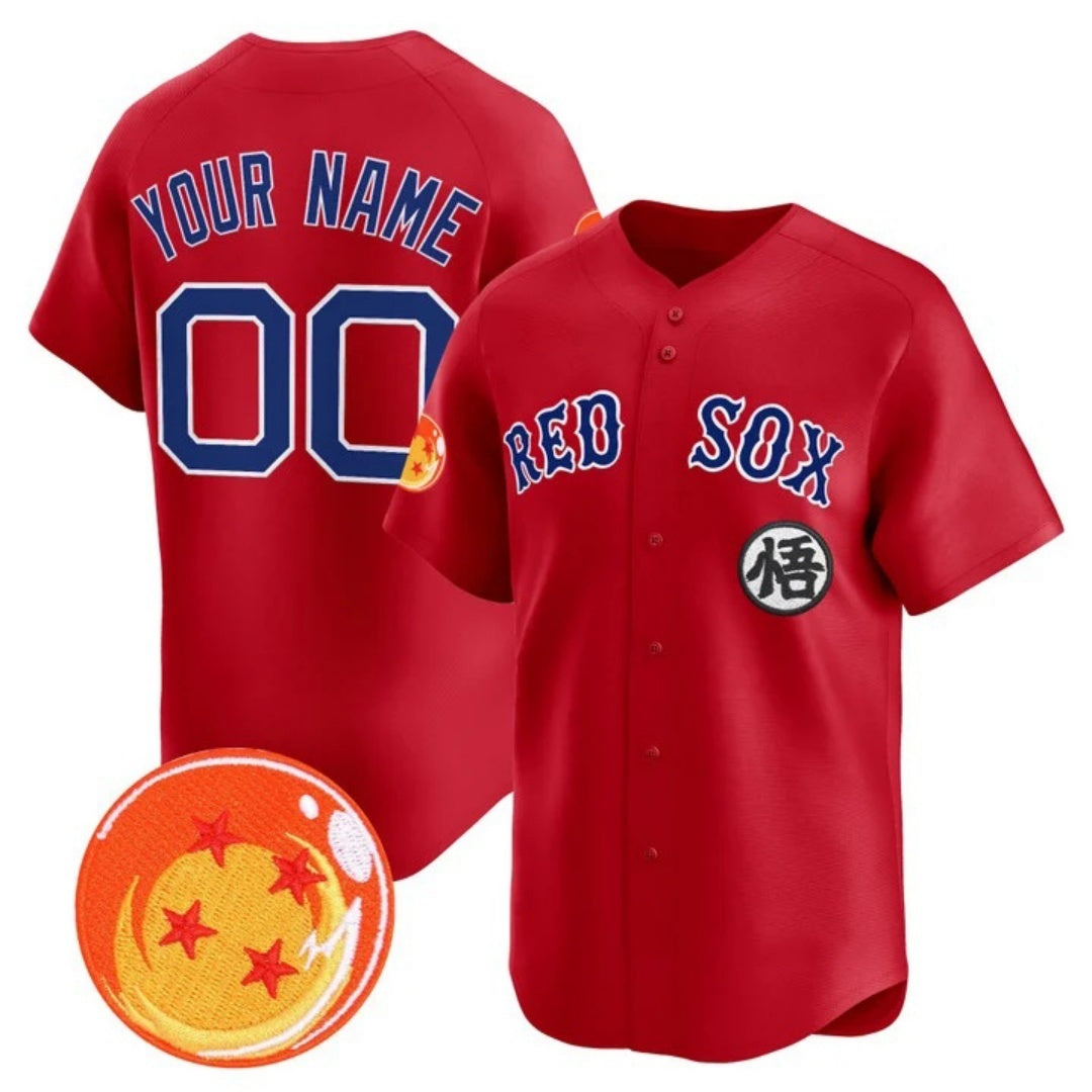 Custom Boston Red Sox x Dragon Ball Red Fotopoulosg Vapor Premier Limited Jersey - All Stitched