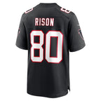 A.Falcons #80 Andre Rison Black Fotopoulosg Retired Player Jersey