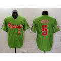 Philadelphia Phillies #5 Bryson Stott Number Green Fotopoulosg With Patch Stitched Cool Base Jersey