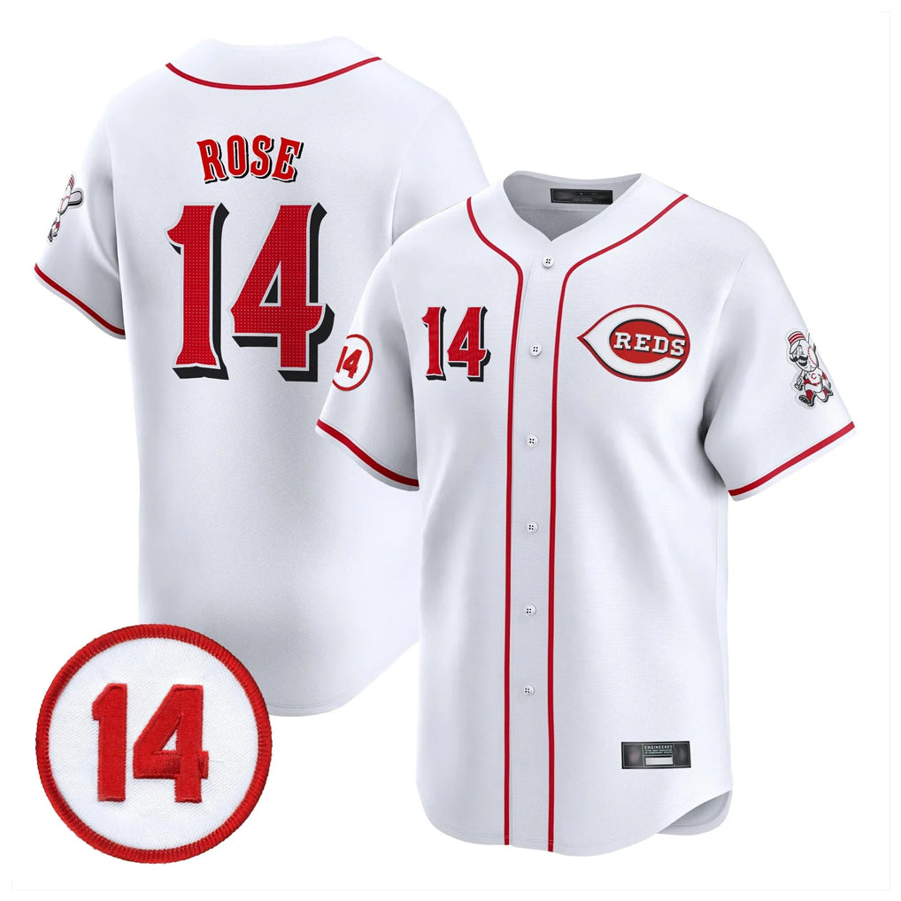 Cincinnati Reds #14 Pete Rose Player White Fotopoulosg Vapor Premier Limited Home Stitched Jerseys