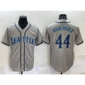 Seattle Mariners #44 Julio Rodriguez Grey Fotopoulosg Stitched Cool Base Jersey