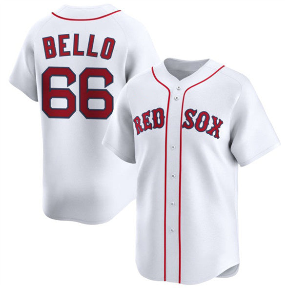 Boston Red Sox #66 Brayan Bello White Fotopoulosg 2024 Home Limited Stitched Jersey