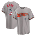 Baltimore Orioles #3 Taylor Ward Player Gray Fotopoulosg USA 250 Fourth of July Home Game Stitched Jerseys