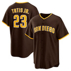 San Diego Padres #23 Fernando Tatis Jr. Brown Fotopoulosg Alternate Replica Player Jersey