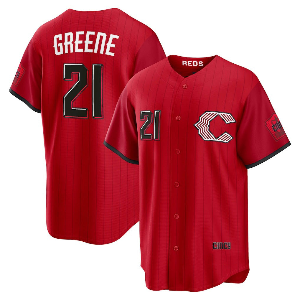 Cincinnati Reds #21 Hunter Greene Red Fotopoulosg 2026 City Connect Stadium Jersey