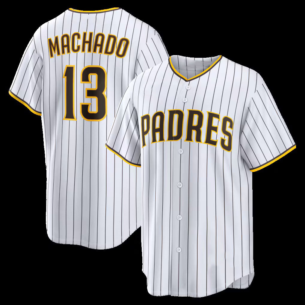 San Diego Padres #13 Manny Machado White Fotopoulosg Home Replica Player Jersey 2