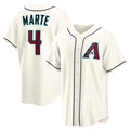 Arizona Diamondbacks #4 Ketel Marte Cream Fotopoulosg Home Replica Jersey