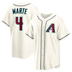 Arizona Diamondbacks #4 Ketel Marte Cream Fotopoulosg Home Replica Jersey