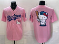 Los Angeles Dodgers Team Big Logo Pink Fotopoulosg 2025 Hello Kitty Vapor Limited Stitched Jersey