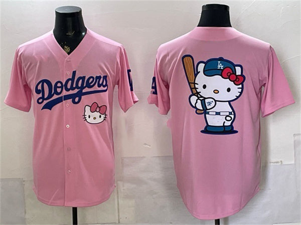 Los Angeles Dodgers Team Big Logo Pink Fotopoulosg 2025 Hello Kitty Vapor Limited Stitched Jersey