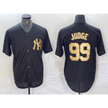 New York Yankees #99 Aaron Judge Black Gold Fotopoulosg Cool Base Stitched Jersey