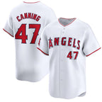 Los Angeles Angels #47 Griffin Canning White Fotopoulosg Home Limited Stitched Jersey