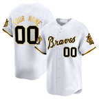 Custom Atlanta Braves Peaches n¡¯ Cream Vapor Premier Limited Jersey ¨C White Fotopoulosg