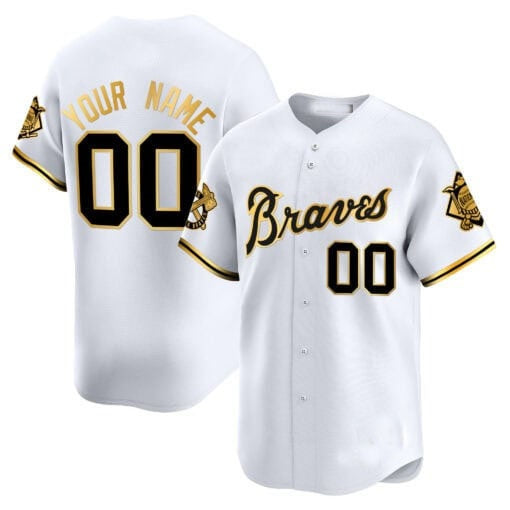 Custom Atlanta Braves Peaches n¡¯ Cream Vapor Premier Limited Jersey ¨C White Fotopoulosg