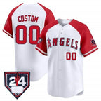 Custom Los Angeles Angels 2024 Spring Training Patch Vapor Premier Limited Jersey ¨C White Fotopoulosg