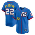 Los Angeles Dodgers #22 Clayton Kershaw Player Blue Fotopoulosg All-Star Limited Home Stitched Jerseys