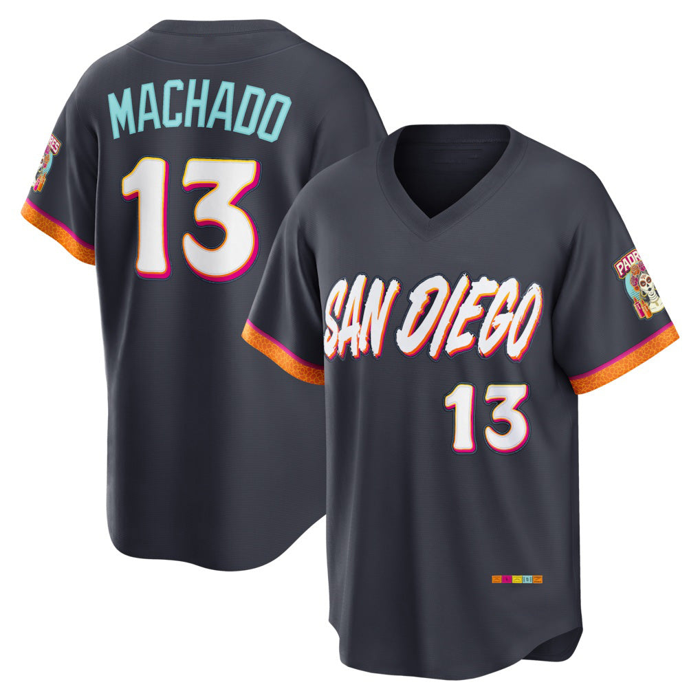San Diego Padres #13 Manny Machado Obsidian Fotopoulosg 2026 City Connect Stadium Jersey